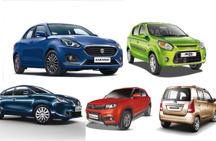 The New Dzire clocked 26,140 unit sales, comprising 14,083 diesel and 12,057 petrol variants. The Alto, Baleno, Vitara Brezza and Wagon R are the other Marutis in the Top 5 for August.