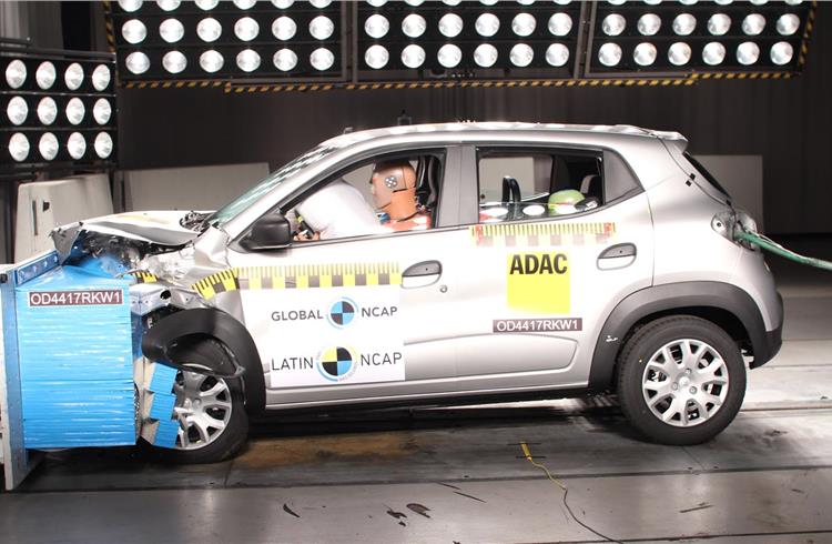 Brazilian-made Renault Kwid gets three-star Latin NCAP rating