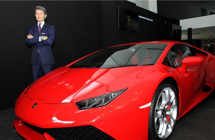 Stephan Winkelmann, president and CEO, Automobili Lamborghini at the launch of the new dealership.