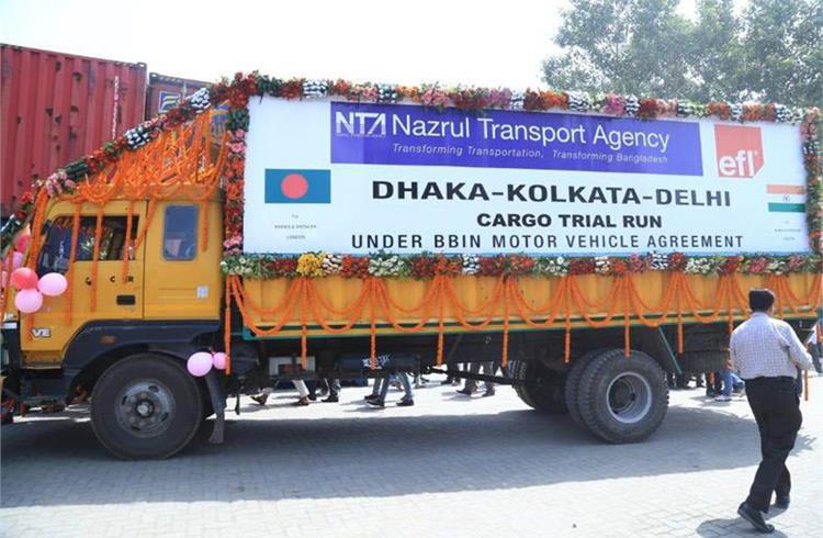 First trial run of cargo vehicles between India and Bangladesh successful