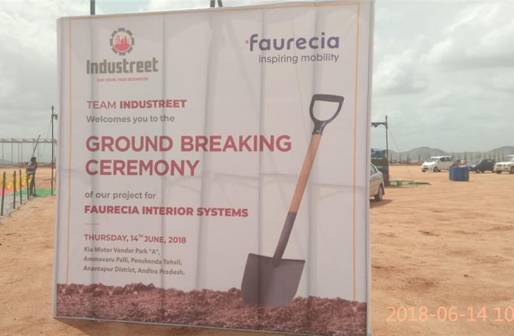 Faurecia breaks ground for new plant in Kia Motors India’s Vendor Park in Andhra Pradesh