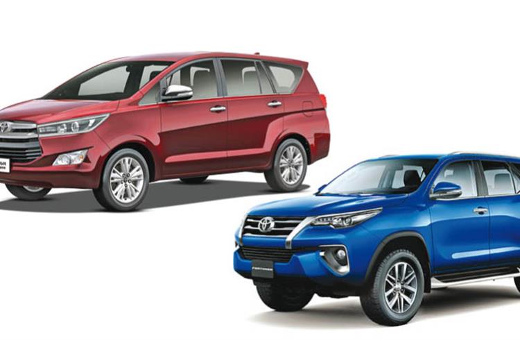 The Innova Crysta and the Fortuner have been the growth drivers for Toyota in FY2016-17.
