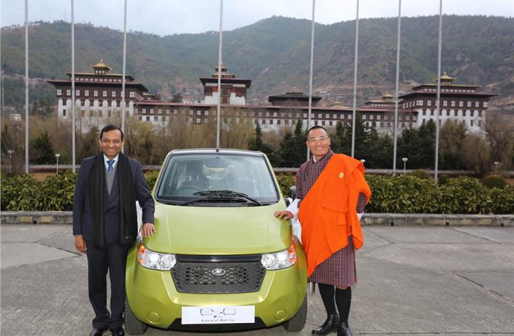 Mahindra Group signs MoU with Bhutan to sell e2o and promote EVs