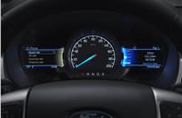 New TFT instrument cluster design provides the driver with information about the vehicle, entertainment, navigation and climate control.