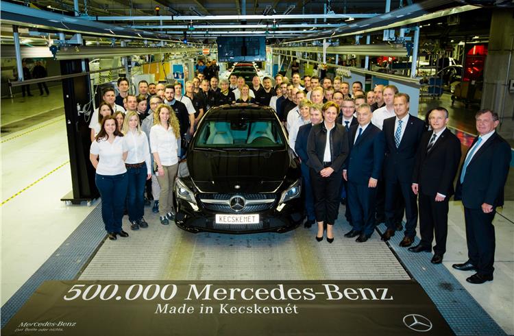 Mercedes-Benz’s Hungarian plant rolls out its 500,000th car in less than 4 years
