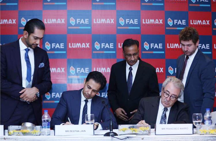 The new JV company, Lumax FAE Technologies will see majority 51 percent shareholding by Lumax and remaining 49 percent of FAE.