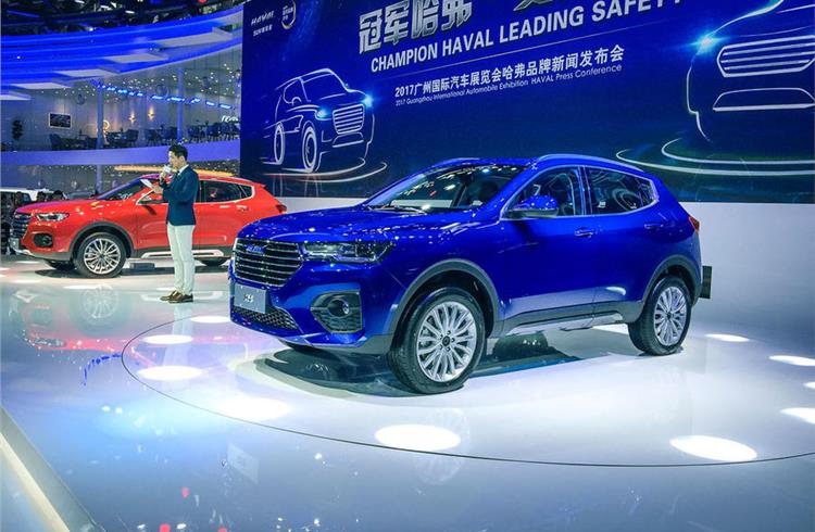The  new Haval H4 was shown at the Guangzhou Motor Show.