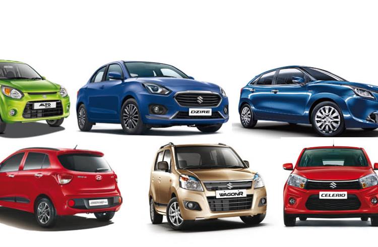 The Maruti Alto has wrested back its No. 1 position from new upstart and sibling Dzire while the Baleno bustles along at No. 3. The Grand i10 and Wagon R jostle for the next two positions while the Ce