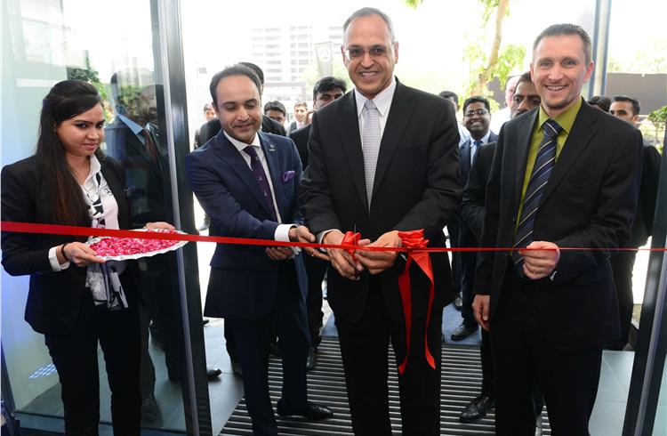 Tushar Kumar, Silver Arrows Automobiles Pvt. Ltd and Mr. Eberhard Kern, Mercedes-Benz India at Ghaziabad dealership launch