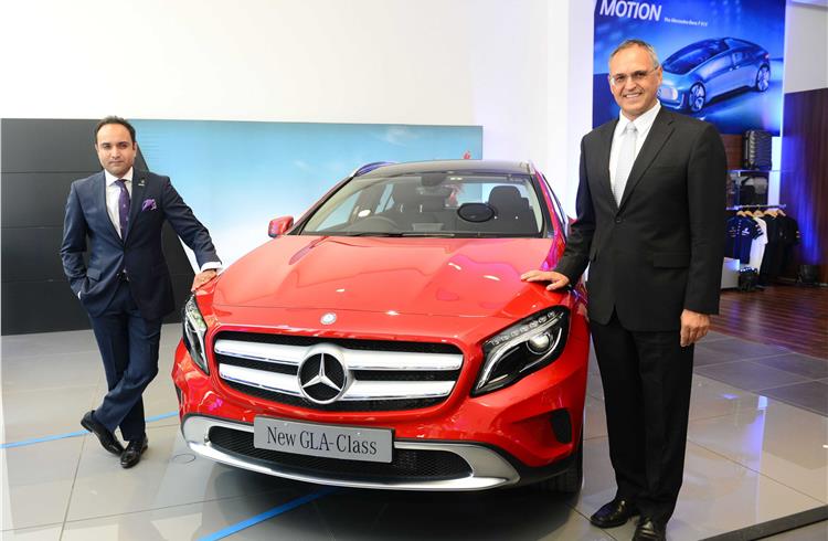 Tushar Kumar, Silver Arrows Automobiles and Mr. Eberhard Kern, Mercedes-Benz India with New GLA Class
