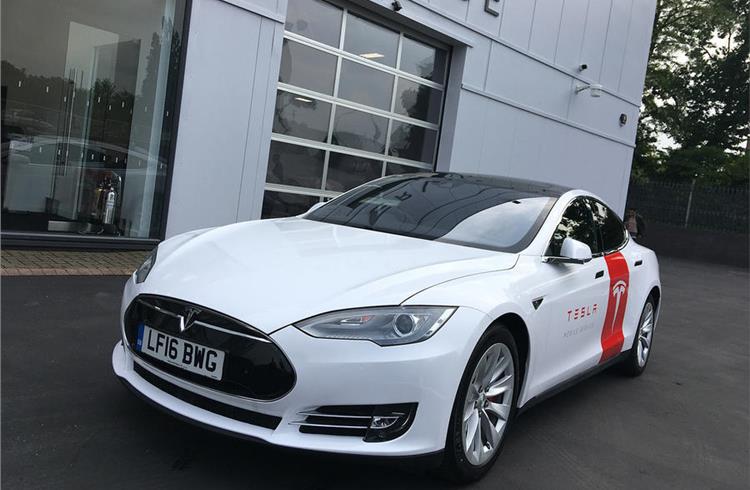 Tesla Model S transformed into mobile servicing vehicle