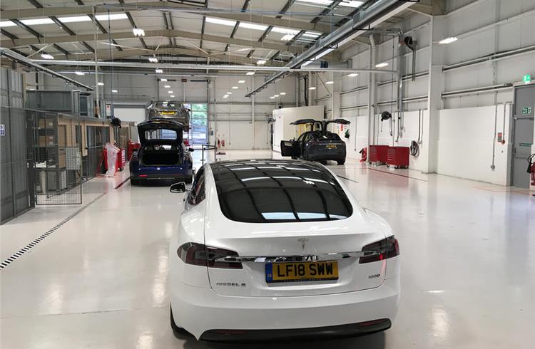 Tesla Model S transformed into mobile servicing vehicle