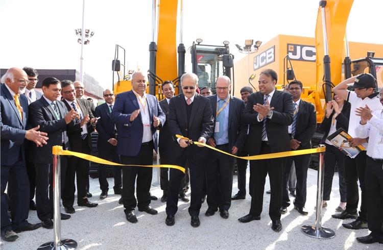 Vipin Sondhi, MD and CEO, JCB India at the launch of JCB's biggest excavator in India at Bauma ConExpo 2016.