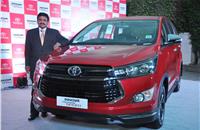N Raja, director and senior VP (Sales & Marketing), Toyota Kirloskar Motor, with the new Innova Touring Sport.