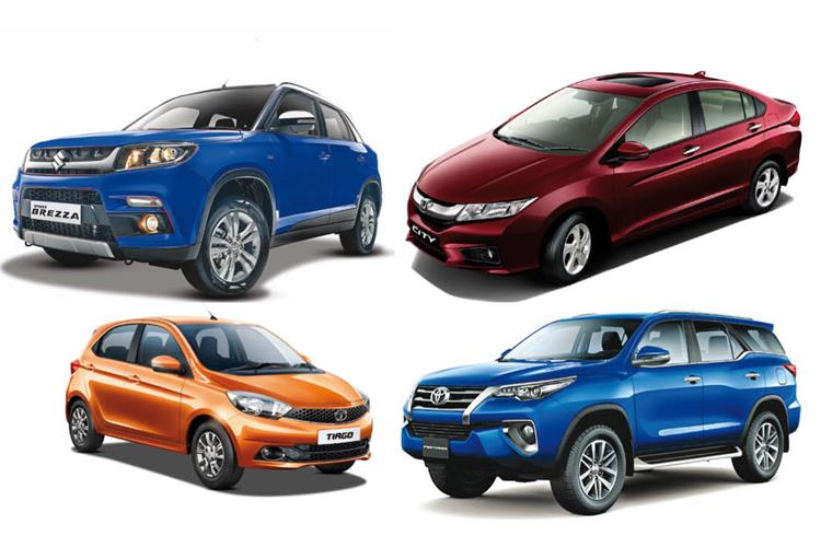 The Maruti Vitara Brezza, Honda City, Tata Tiago and Toyota Fortuner have been among the high-selling models for the year.