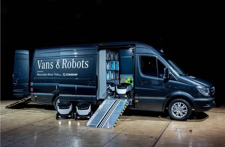 ilot projects combining Mercedes-Benz vans and delivery robots are planned to be initiated in Europe over the course of this year
