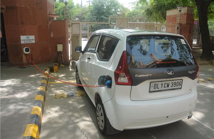NTPCs first charging station at its premises in Delhi and Noida.