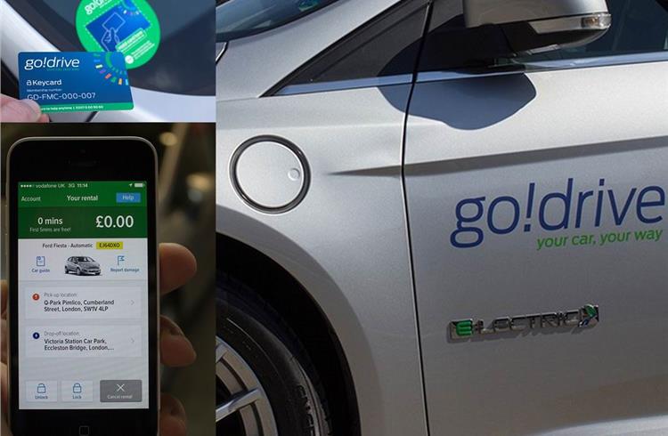 GoDrive offers one-way trips with guaranteed parking. Drivers book and access cars via smartphone app.