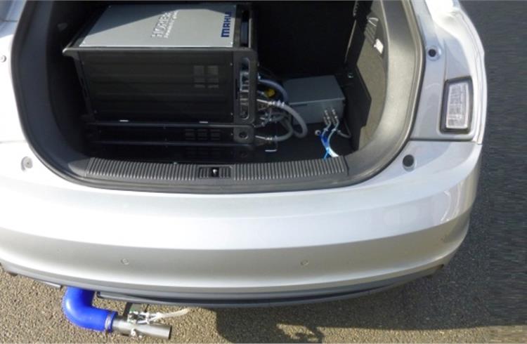 Mahle’s portable emissions measurement systems fitted to an Audi A1 TFSi model.