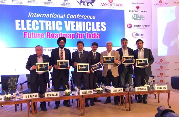 Release of a white paper by Delhi transport minister Kailash Gahlot at International Conference on Electric Vehicles - Future Roadmap for India.