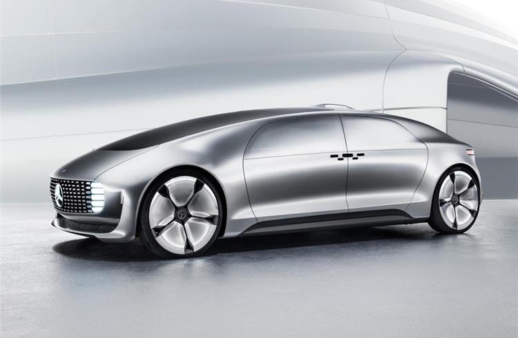 Bosch's AI will first be used in collaboration with Daimler, this is the self-driving Mercedes F015 autonomous concept.