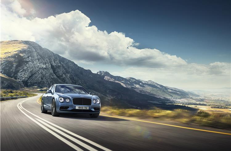 New Bentley Flying Spur W12 S’ W12 engine develops 626bhp and goes from 0-100kph in 4.5sec, despite the all-wheel-drive car’s hefty 2.5-ton kerb weight.