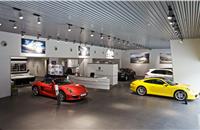 The new Porsche Centre Kolkata offers display space for seven cars