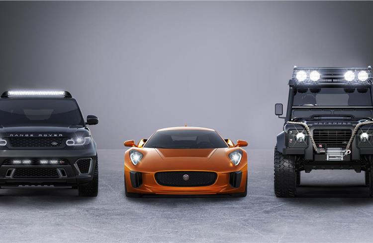 Vehicles for James Bond's 24th outing on the big screen have been provided by JLR's Special Operations division.