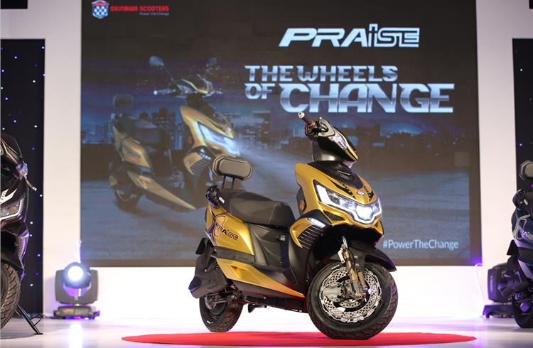 Okinawa launches Praise e-scooter at Rs 59,889