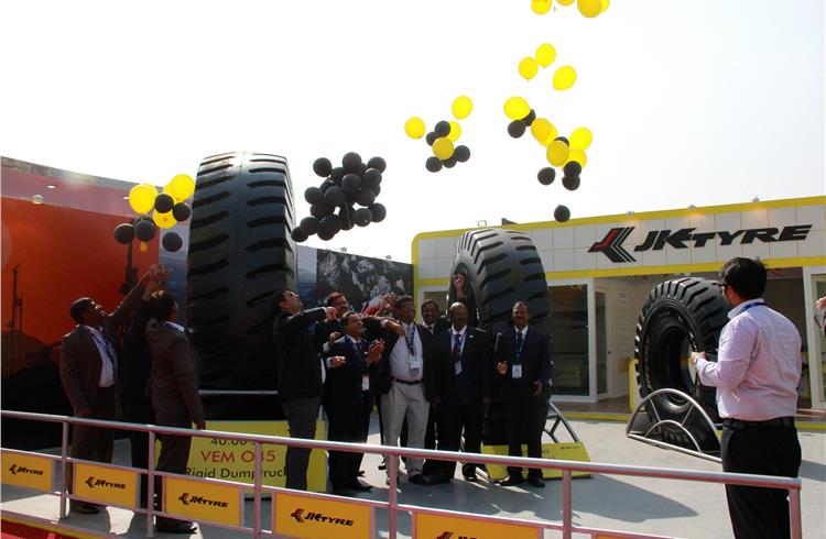 JK Tyre showcases India’s largest tyre
