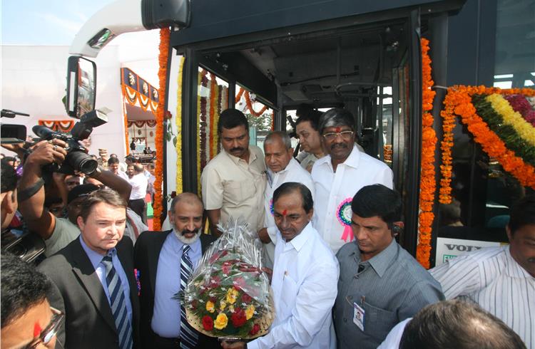 Andhra Pradesh STU inducts 80 Volvo city buses
