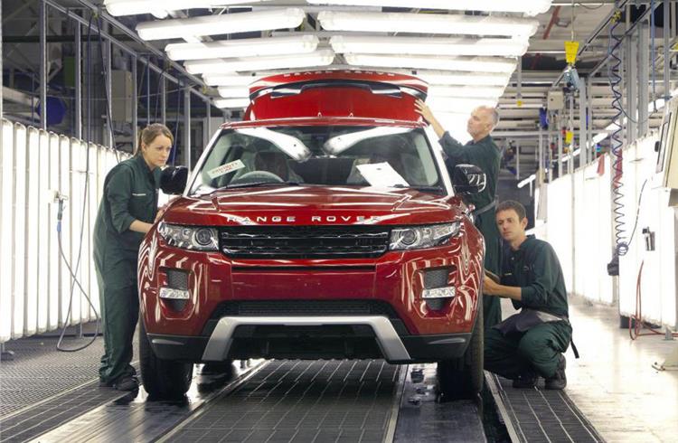 JLR production has taken a hit due to the shrinking UK new car market.