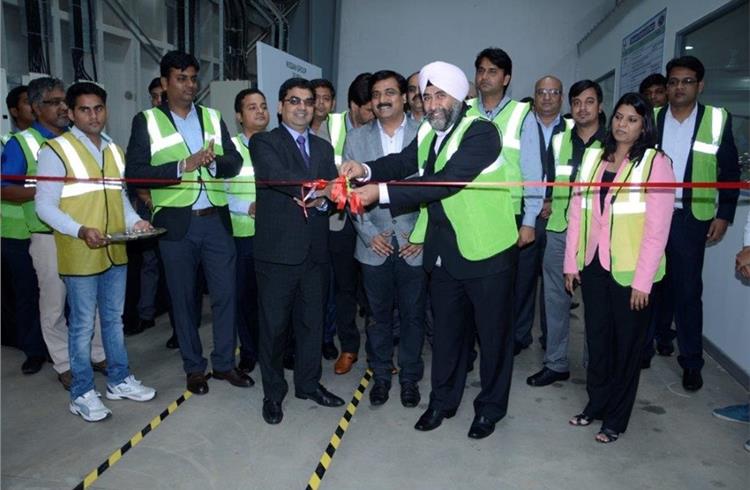 Sanjeev Aggarwal, vice-president (Aftersales), Nissan Motor India, inaugurates the North Regional Parts Distribution Centre in Gurgaon.