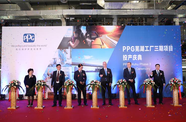 PPG installs $19 million water-borne automotive coatings production line in Wuhu, China