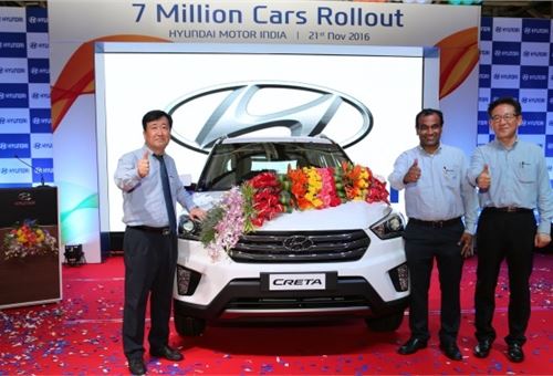Hyundai Motor India rolls out its seven millionth car