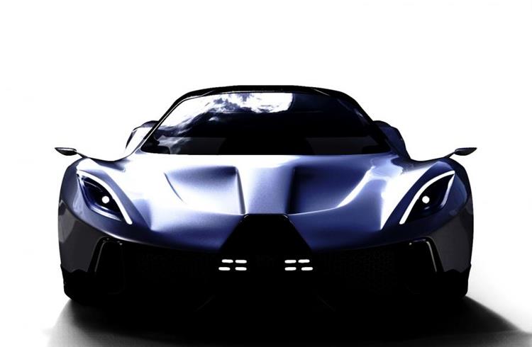 SP-200 SIN powered by a naturally aspirated 9.0-litre V8 paired with an electric motor at the rear axle.