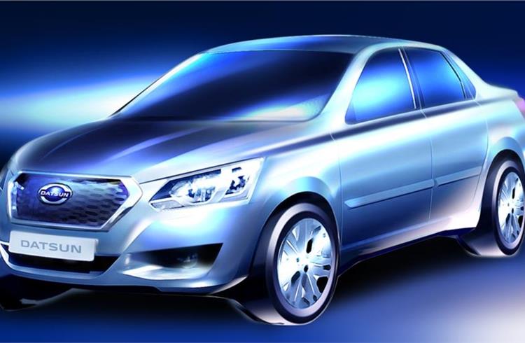 Datsun reveals sketch of first car for Russia