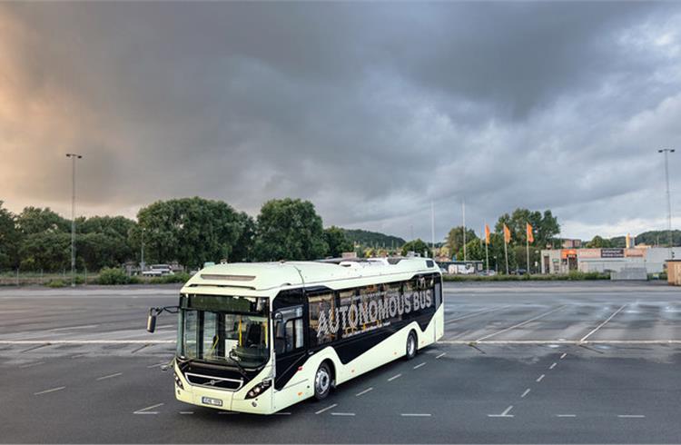 The demonstration of Volvo's autonomous bus
