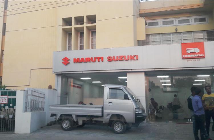 A Maruti Suzuki CV dealership at Rajgarh Road in Guwahati. (Pic: Sumantra B Barooah)