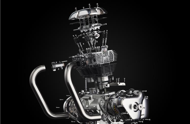 New engine will power the next generation of Royal Enfield motorcycles.