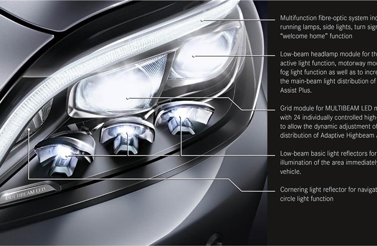 Mercedes-Benz debuts multi-beam LED headlamp tech in new CLS