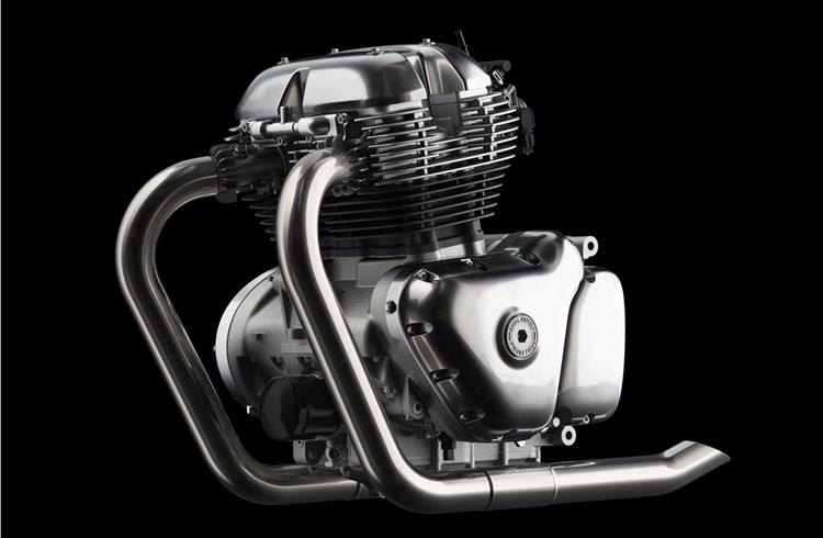 Left-hand-side view of engine without oil cooler. Power: 47hp @ 7100rpm. Torque: 52 Nm @ 4000rpm.