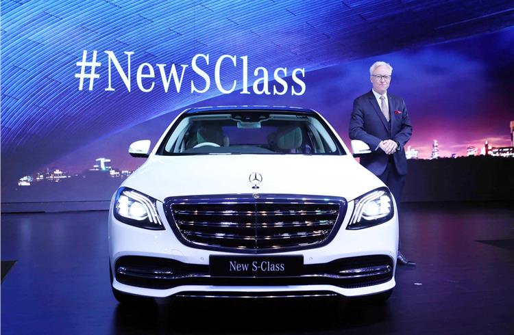 Mercedes-Benz India has launched the S-Class at Rs 1.33 crore for the S 350 D and Rs 1.37 crore for the S 450 petrol. Seen here is Roland Folger, MD and CEO.