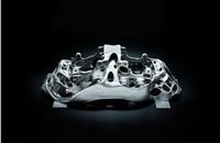 Bugatti develops 3D printed titanium brake caliper