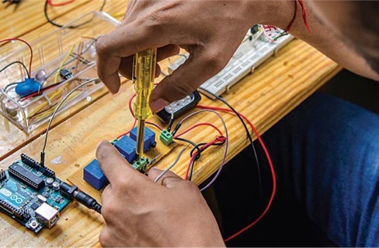 Control circuitry has to be hand-built in this prototype stage.