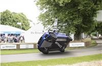 Jaguar F-Pace makes dramatic two-wheeled debut at Goodwood Festival of Speed