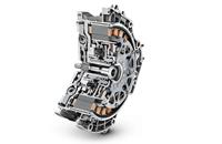 The P2 module fits between the engine and the transmission and combines a 12kW electric motor and a pair of clutches.