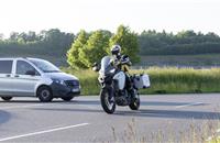 Bosch’s prototype motorcycle-to-vehicle communication system will reduce the risk of accidents.