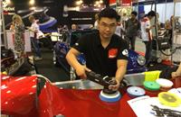 RUPES  had live demonstrations of its BigFoot polishers line, dust extraction systems and Skorpio sanders.
