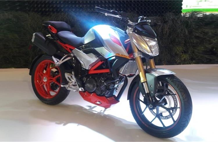 The XF3R, showcased at the Auto Expo 2016, was a design concept based on a 250cc-300cc naked street motorcycle.